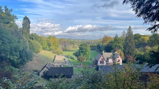 Chedworth Roman Villa from viewpoint
